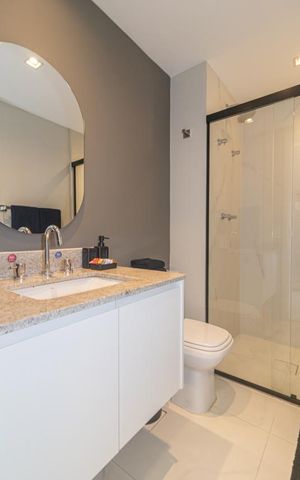 Studio para alugar com 32m², 1 quarto e sem vaga Studio para alugar com 32m², 1 quarto e sem vagaBanheiro