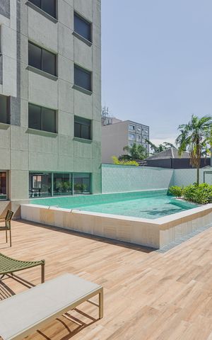 Studio para alugar com 25m², 1 quarto e sem vagaPiscina