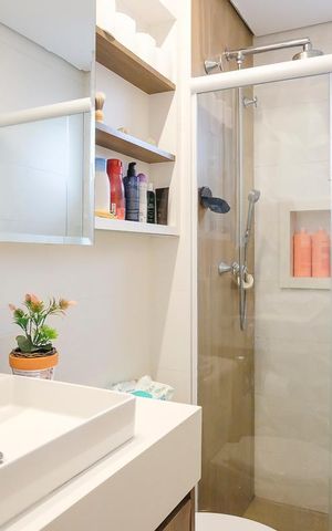 Apartamento à venda com 87m², 3 quartos e 2 vagasBanheiro da suíte