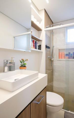 Apartamento à venda com 87m², 3 quartos e 2 vagasBanheiro da suíte