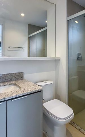 Apartamento para alugar com 45m², 2 quartos e sem vaga Apartamento para alugar com 45m², 2 quartos e sem vagaBanheiro da suíte