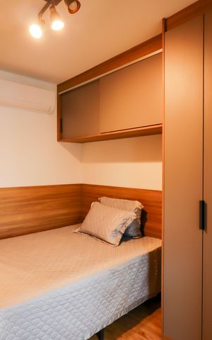 Studio para alugar com 32m², 1 quarto e 1 vaga Studio para alugar com 32m², 1 quarto e 1 vagaQuarto
