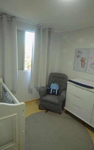 Apartamento à venda com 54m², 2 quartos e 2 vagasQuarto 2 