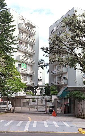 Apartamento para alugar com 40m², 1 quarto e 1 vagaFachada e portaria