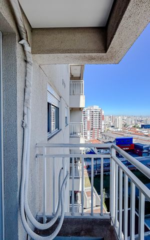Studio à venda com 31m², 1 quarto e 1 vagaVaranda