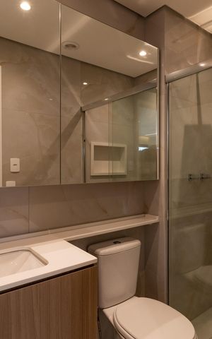 Apartamento à venda com 47m², 2 quartos e 1 vaga Apartamento à venda com 47m², 2 quartos e 1 vagaBanheiro