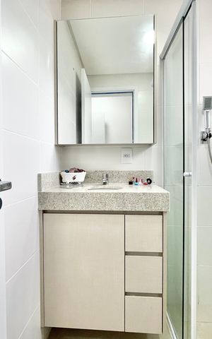 Apartamento à venda com 45m², 2 quartos e 1 vaga Apartamento à venda com 45m², 2 quartos e 1 vagaBanheiro da Suíte