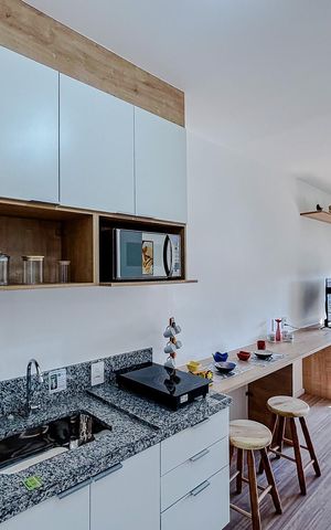 Studio à venda com 25m², 1 quarto e sem vagaCozinha