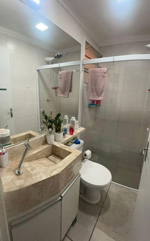Apartamento à venda com 47m², 2 quartos e 1 vaga Apartamento à venda com 47m², 2 quartos e 1 vagaBanheiro
