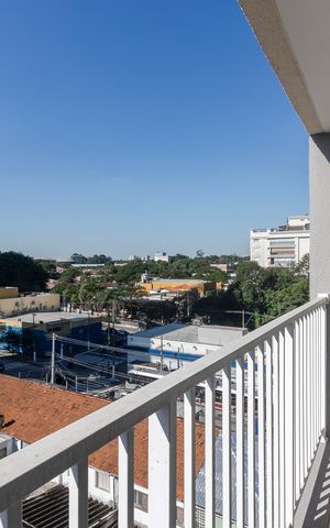 Studio para alugar com 27m², 1 quarto e sem vaga Studio para alugar com 27m², 1 quarto e sem vagaVaranda