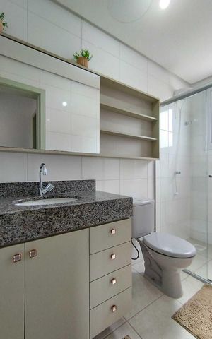 Apartamento para alugar com 70m², 1 quarto e 2 vagas Apartamento para alugar com 70m², 1 quarto e 2 vagasBanheiro