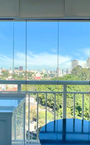 Studio à venda com 30m², 1 quarto e 1 vagaVaranda