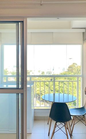 Studio à venda com 30m², 1 quarto e 1 vagaVaranda