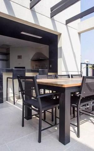 Studio para alugar com 28m², 1 quarto e 1 vaga Studio para alugar com 28m², 1 quarto e 1 vagaÁrea Comum - Churrasqueira