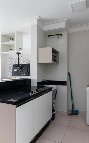 Apartamento para alugar com 40m², 1 quarto e 2 vagasCozinha e Área de Serviço