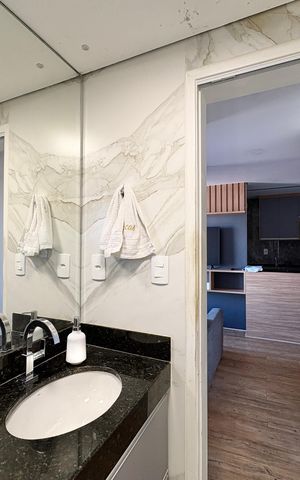 Apartamento à venda com 47m², 2 quartos e 1 vaga Apartamento à venda com 47m², 2 quartos e 1 vagaBanheiro