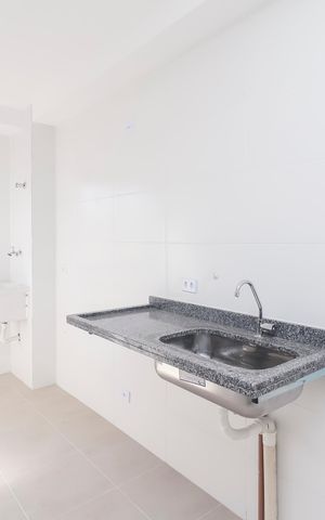 Apartamento à venda com 46m², 2 quartos e 1 vagaCozinha e Área de Serviço
