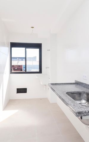 Apartamento à venda com 46m², 2 quartos e 1 vagaCozinha e Área de Serviço