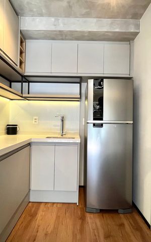 Studio à venda com 29m², 1 quarto e sem vaga Studio à venda com 29m², 1 quarto e sem vagaCozinha