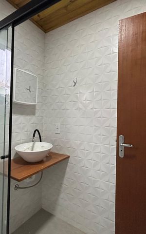 Casa para alugar com 82m², 2 quartos e 3 vagas Casa para alugar com 82m², 2 quartos e 3 vagasBanheiro