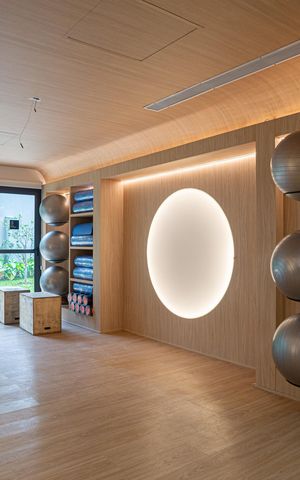 Studio para alugar com 27m², 1 quarto e sem vaga Studio para alugar com 27m², 1 quarto e sem vagaÁrea comum - Sala de Pilates