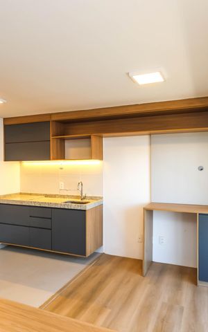 Studio para alugar com 29m², 1 quarto e sem vagaQuarto e Cozinha