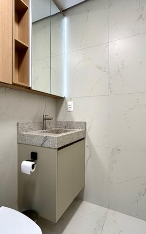Studio para alugar com 39m², 1 quarto e sem vaga Studio para alugar com 39m², 1 quarto e sem vagaBanheiro