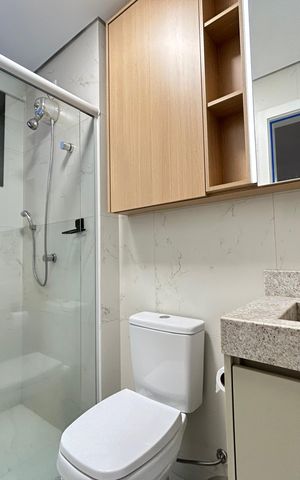 Studio para alugar com 39m², 1 quarto e sem vaga Studio para alugar com 39m², 1 quarto e sem vagaBanheiro
