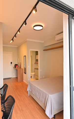 Apartamento para alugar com 26m², 1 quarto e sem vagaVaranda