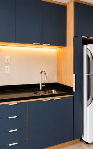 Studio para alugar com 28m², 1 quarto e 1 vaga Studio para alugar com 28m², 1 quarto e 1 vagaCozinha