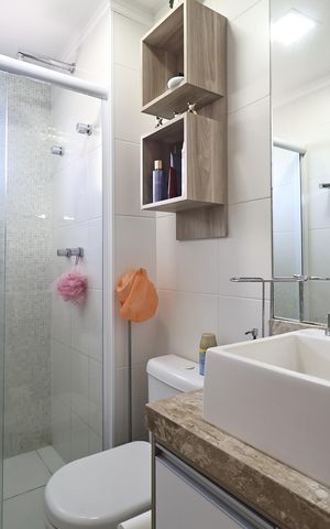 Apartamento à venda com 96m², 3 quartos e 2 vagas Apartamento à venda com 96m², 3 quartos e 2 vagasBanheiro da Suíte
