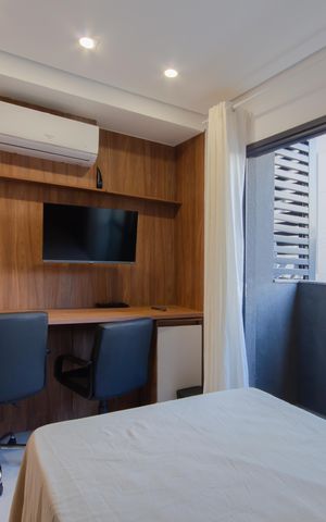 Studio para alugar com 25m², 1 quarto e sem vaga Studio para alugar com 25m², 1 quarto e sem vagaSala/Quarto