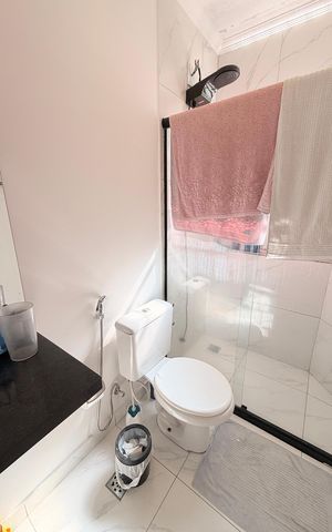 Casa para alugar com 403m², 5 quartos e 3 vagasBanheiro da Suíte 1- Casa 2