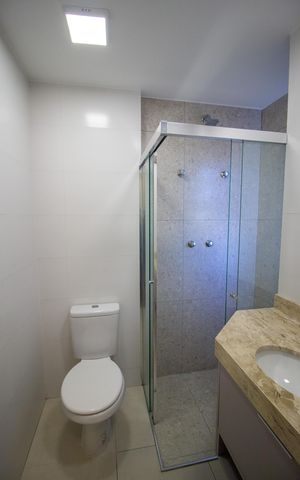 Apartamento para alugar com 63m², 2 quartos e 2 vagas Apartamento para alugar com 63m², 2 quartos e 2 vagasBanheiro da Suíte