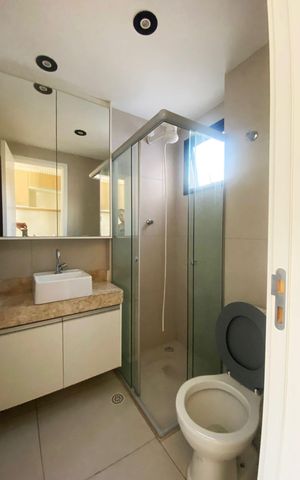Studio para alugar com 25m², 1 quarto e sem vaga Studio para alugar com 25m², 1 quarto e sem vagaBanheiro