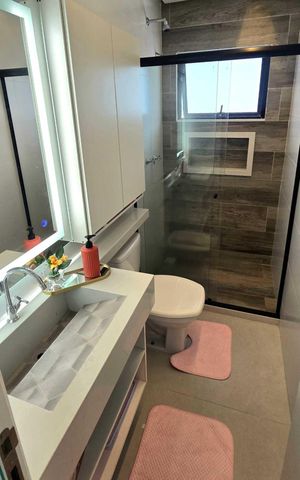 Apartamento para alugar com 182m², 3 quartos e 1 vaga Apartamento para alugar com 182m², 3 quartos e 1 vagaBanheiro social
