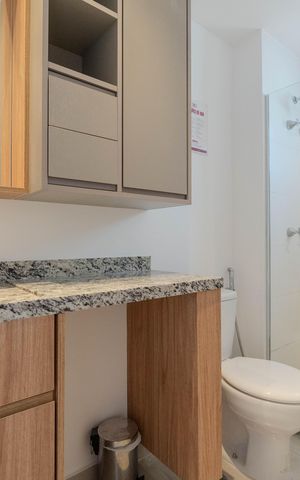 Studio à venda com 27m², 1 quarto e sem vaga Studio à venda com 27m², 1 quarto e sem vagaBanheiro