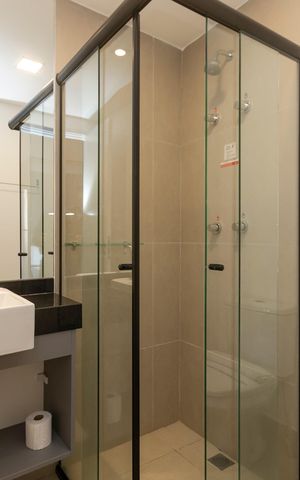 Studio para alugar com 17m², 1 quarto e sem vaga Studio para alugar com 17m², 1 quarto e sem vagaBanheiro da Varanda