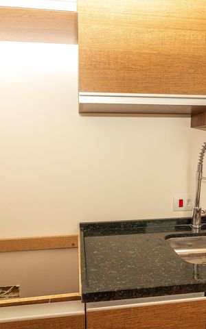 Studio à venda com 30m², 1 quarto e sem vaga Studio à venda com 30m², 1 quarto e sem vagaCozinha e Área de Serviço