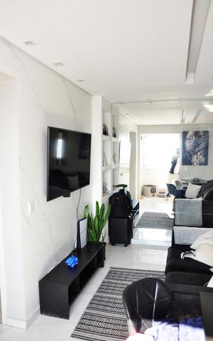 Apartamento para alugar com 46m², 2 quartos e 1 vaga Apartamento para alugar com 46m², 2 quartos e 1 vagaDetalhe - Sala e Sala de Jantar