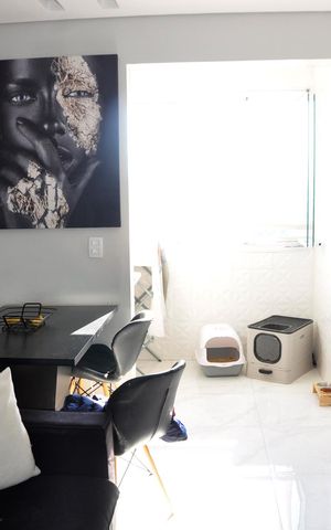 Apartamento para alugar com 46m², 2 quartos e 1 vaga Apartamento para alugar com 46m², 2 quartos e 1 vagaDetalhe - Sala e Sala de Jantar