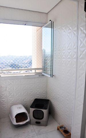 Apartamento para alugar com 46m², 2 quartos e 1 vaga Apartamento para alugar com 46m², 2 quartos e 1 vagaDetalhe - Varanda