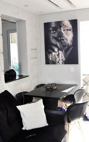 Apartamento para alugar com 46m², 2 quartos e 1 vaga Apartamento para alugar com 46m², 2 quartos e 1 vagaDetalhe - Sala e Sala de Jantar