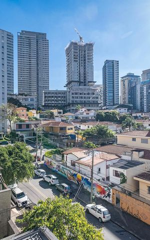 Studio à venda com 27m², 1 quarto e sem vaga Studio à venda com 27m², 1 quarto e sem vagaVista da varanda do studio