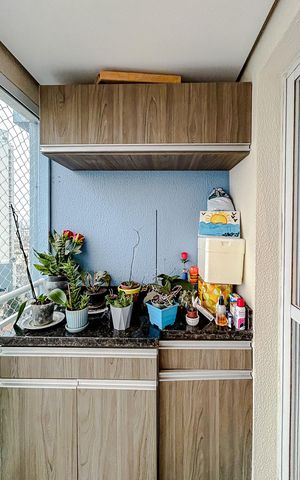Apartamento à venda com 60m², 3 quartos e 1 vagaVaranda