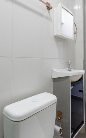 Studio para alugar com 35m², 1 quarto e sem vaga Studio para alugar com 35m², 1 quarto e sem vagaBanheiro