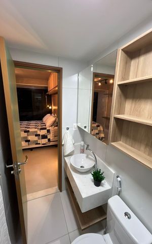 Apartamento para alugar com 35m², 1 quarto e 1 vaga Apartamento para alugar com 35m², 1 quarto e 1 vagaBanheiro