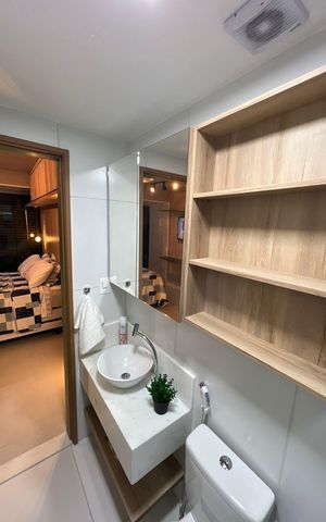 Apartamento para alugar com 35m², 1 quarto e 1 vaga Apartamento para alugar com 35m², 1 quarto e 1 vagaBanheiro