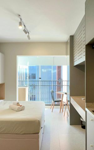 Studio para alugar com 23m², 1 quarto e sem vaga Studio para alugar com 23m², 1 quarto e sem vagaCozinha