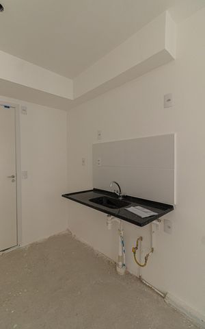 Apartamento para alugar com 26m², 1 quarto e sem vaga Apartamento para alugar com 26m², 1 quarto e sem vagaCozinha e Área de Serviço